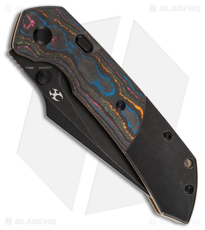 Kansept Fenrir Top Liner Lock Knife Titanium/80'S CamoCarbon (3.5" Black SW)