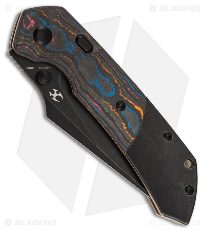 Kansept Fenrir Top Liner Lock Knife Titanium/80'S CamoCarbon (3.5" Black SW)