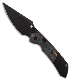 Kansept Fenrir Top Liner Lock Knife Titanium/80'S CamoCarbon (3.5" Black SW)