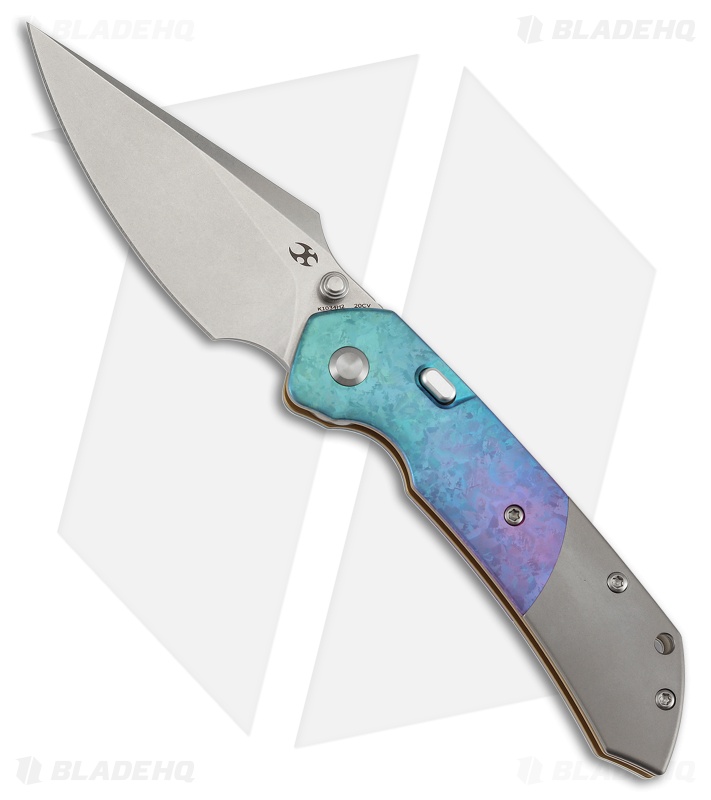 Kansept Fenrir Top Liner Lock Knife Gradient Crystallized Titanium (3.5" SW)