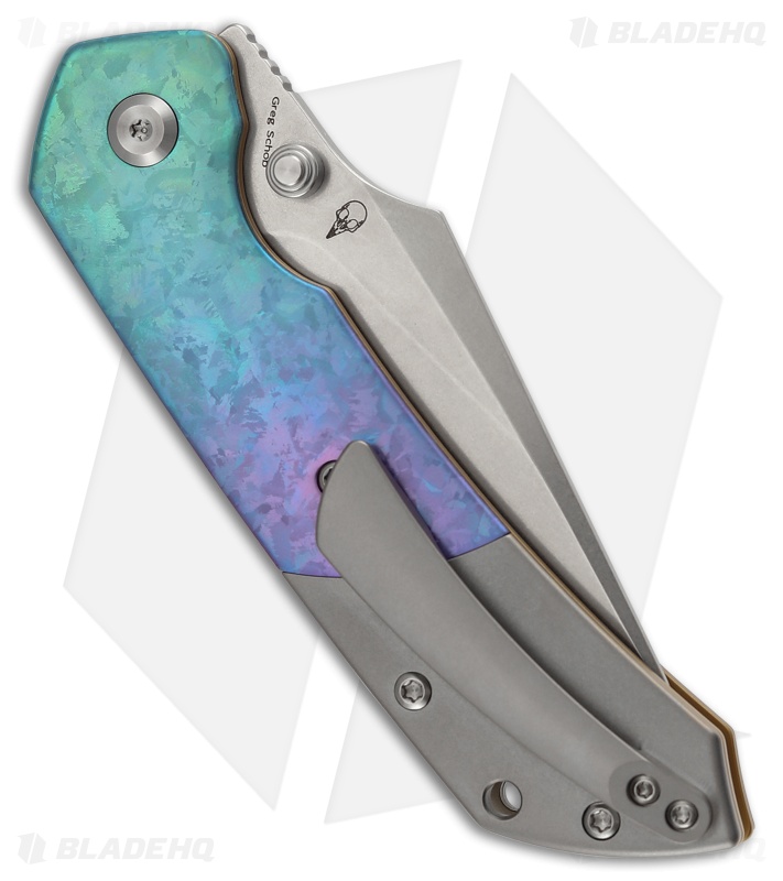 Kansept Fenrir Top Liner Lock Knife Gradient Crystallized Titanium (3.5" SW)