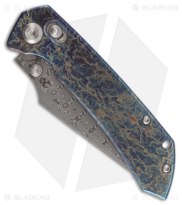 Kansept Knives Fenrir Knife Lightning Strike Ti Damascus
