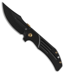 Kansept Knives Orion Frame Lock Knife Blackwash Ti (3.1" Blackwash CNC Milled)