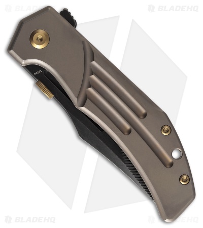 Kansept Knives Orion Frame Lock Knife Bronze Ti (3.1" Blackwash CNC Milled)