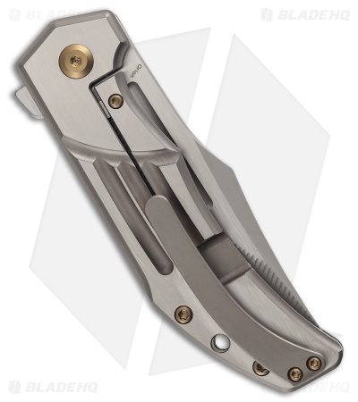 Kansept Knives Orion Frame Lock Knife Machine/Bronze Ti (3.1" Satin CNC Milled)