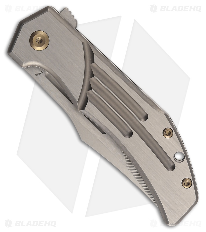 Kansept Knives Orion Frame Lock Knife Machine/Bronze Ti (3.1" Satin CNC Milled)