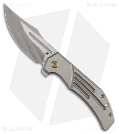 Kansept Knives Orion Frame Lock Knife Machine/Bronze Ti (3.1" Satin CNC Milled)