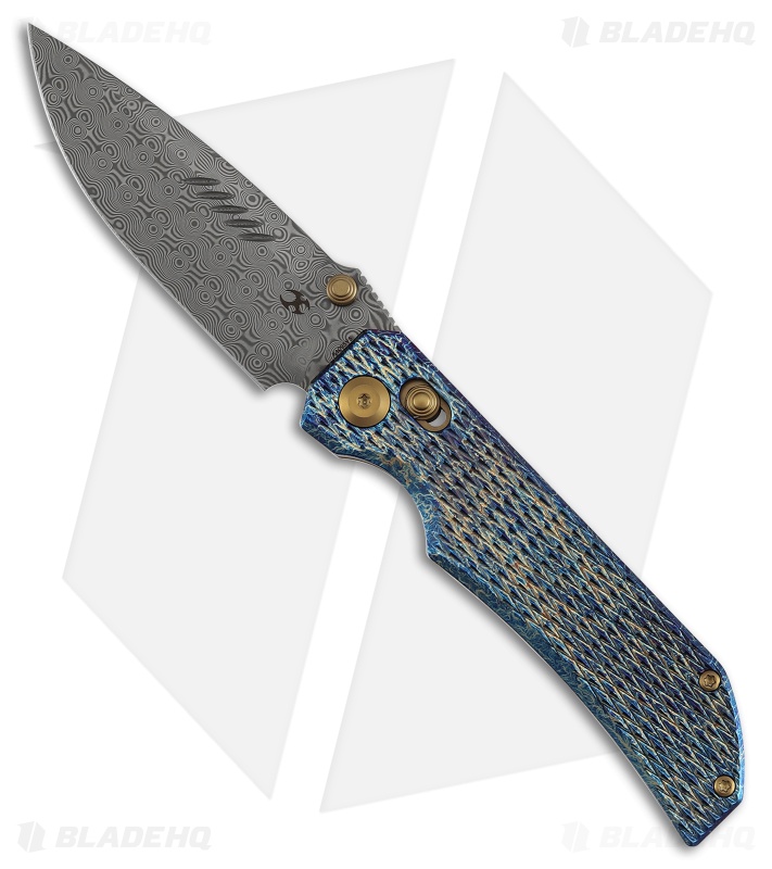 Kansept Eaglestrike Knife | Lightning Strike Ti | Damascus