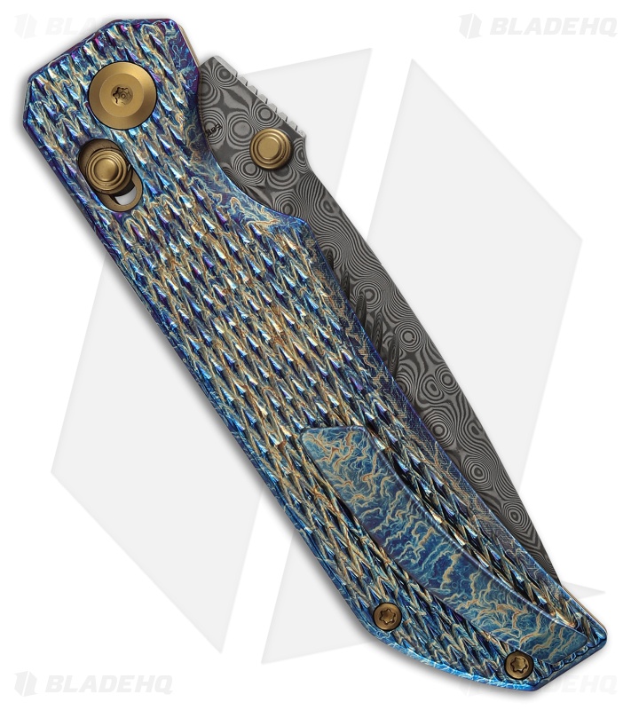 Kansept Eaglestrike Knife | Lightning Strike Ti | Damascus