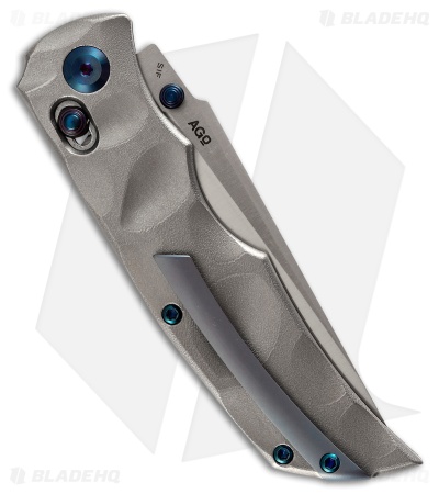 Kansept Knives SIF Crossbar Lock Knife Orange Peel Titanium (3.8" Satin)
