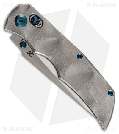 Kansept Knives SIF Crossbar Lock Knife Orange Peel Titanium (3.8" Satin)