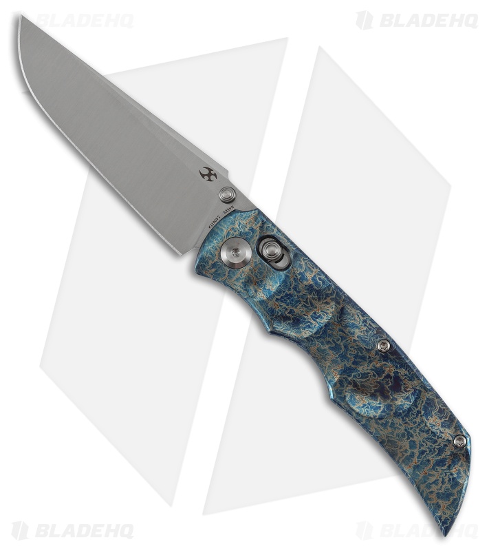 Kansept Knives SIF Crossbar Lock Knife Lightning Strike Titanium (3.8" Satin)