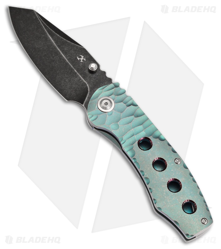 Kansept Knives Caveman | Green Machined Rock Ti
