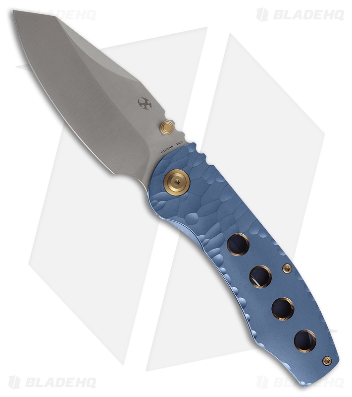 Kansept Knives Caveman | Blue Machined Rock Ti