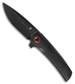 Kansept Knives Kansept Knives Tracer Frame Lock Knife Blackwash Titanium (3.46" Blackwash) - $199.89 at Blade HQ