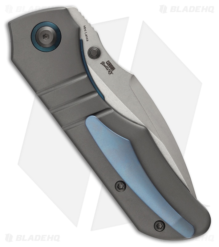 Kansept Knives Mini Lanza Liner Lock Knife Gray SW Titanium (3.2" SW 20CV)