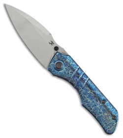 Kansept Knives Mini Lanza Liner Lock Knife Lightning Strike Titanium (3.2" SW)