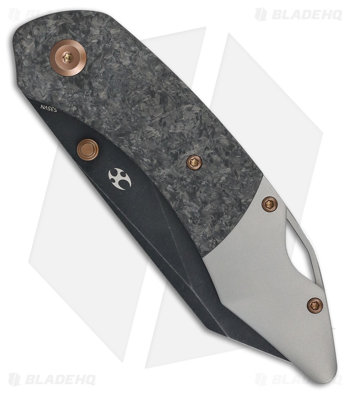 Kansept K9 Liner Lock Knife Titanium/Shred Carbon Fiber (3.63" Black SW)