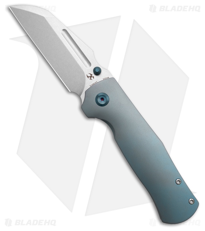 Kansept Knives Dreadnaught Knife | Blue Titanium