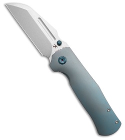 Kansept Dreadnaught Frame Lock Knife Blue Titanium (3.5" SW S35VN)