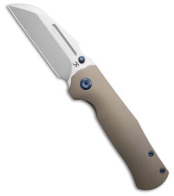 Kansept Dreadnaught Frame Lock Knife Bronze Titanium (3.5" SW S35VN)