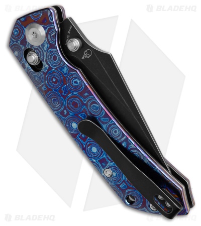 Kansept Fenrir Crossbar Lock Knife Timascus (3.5" Black SW S35VN)