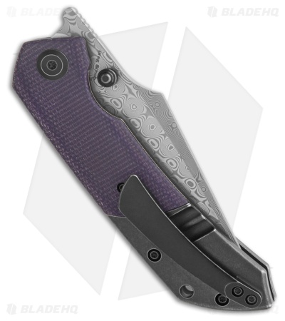 Kansept Fenrir Knife Purple Mic + BW Titanium Damascus