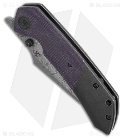 Kansept Fenrir Knife Purple Mic + BW Titanium Damascus