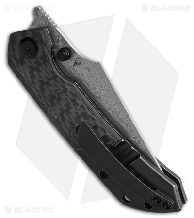 Kansept Fenrir Liner Lock Knife Twill Carbon Fiber G-10/Ti (3.4" Damascus)