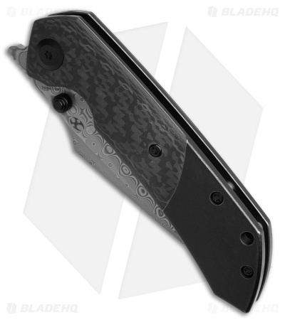 Kansept Fenrir Liner Lock Knife Twill Carbon Fiber G-10/Ti (3.4" Damascus)