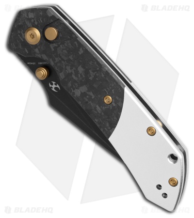 Kansept Greg Schob Fenrir Botton Lock Knife Carbon Fiber/Ti (3.4" Blackwash)