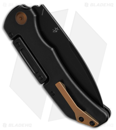 Kansept Hazard Bali Lock Knife Black Stonewash Titanium (3.6" Black SW S35VN)