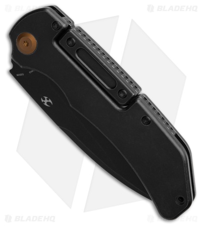 Kansept Hazard Bali Lock Knife Black Stonewash Titanium (3.6" Black SW S35VN)