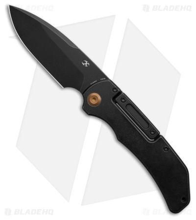 Kansept Hazard Bali Lock Knife Black Stonewash Titanium (3.6" Black SW S35VN)