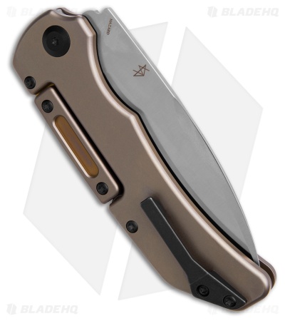Kansept Hazard Bali Lock Knife Bronze Stonewashed Titanium (3.6" Satin S35VN)