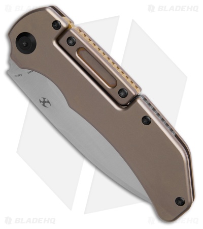Kansept Hazard Bali Lock Knife Bronze Stonewashed Titanium (3.6" Satin S35VN)
