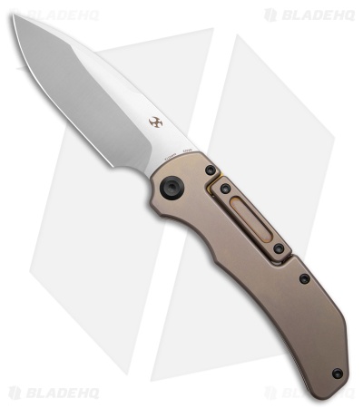 Kansept Hazard Bali Lock Knife Bronze Stonewashed Titanium (3.6" Satin S35VN)