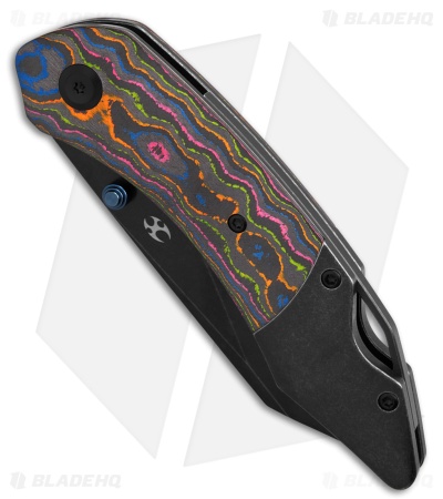 Kansept K9 Liner Lock Knife Blackwash Ti/80s CamoCarbon (3.63" Black SW)