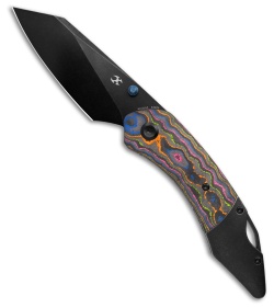 Kansept K9 Liner Lock Knife Blackwash Ti/80s CamoCarbon (3.63" Black SW)