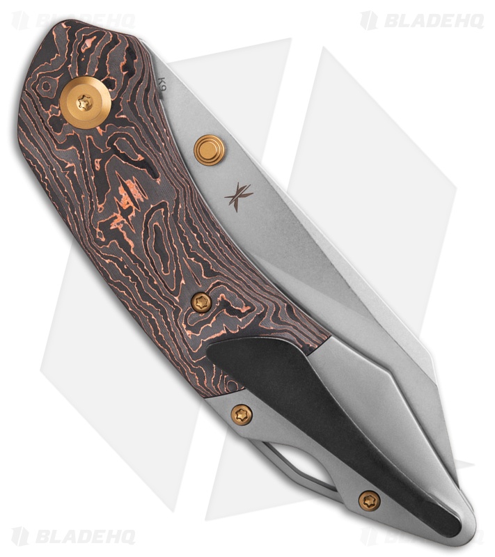 Kansept K9 Liner Lock Knife Titanium/Copper Carbon Fiber (3.63" SW)