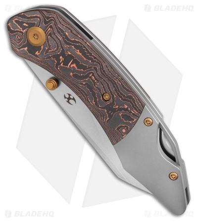 Kansept K9 Liner Lock Knife Titanium/Copper Carbon Fiber (3.63" SW)