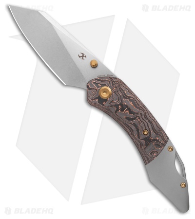 Kansept K9 Liner Lock Knife Titanium/Copper Carbon Fiber (3.63" SW)