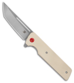 Kansept Knives Anomaly Frame Lock Knife Ivory G-10 (3.1" Satin) K2038T5