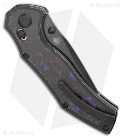 Kansept Knives Apollo Crossbar Lock Knife Black Ti/Purple Haze (3.1" Mirror DLC)