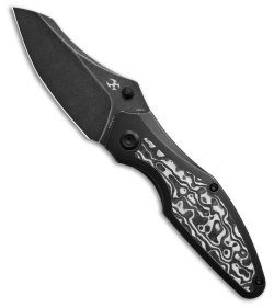 Kansept Knives Baba Yaga Frame Lock Knife Black SW Ti + Nebula CF (3.1"Black SW)