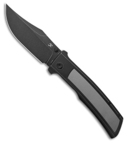 Kansept Knives Bison Frame Lock Knife Black SW Titanium (4.25" Black SW)