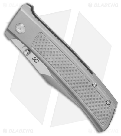 Kansept Knives Bison Knife Frag Pattern Plain Titanium Satin