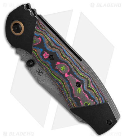Kansept Knives Caveman Frame Lock Knife Blackwash Ti/80's CamoCarbon