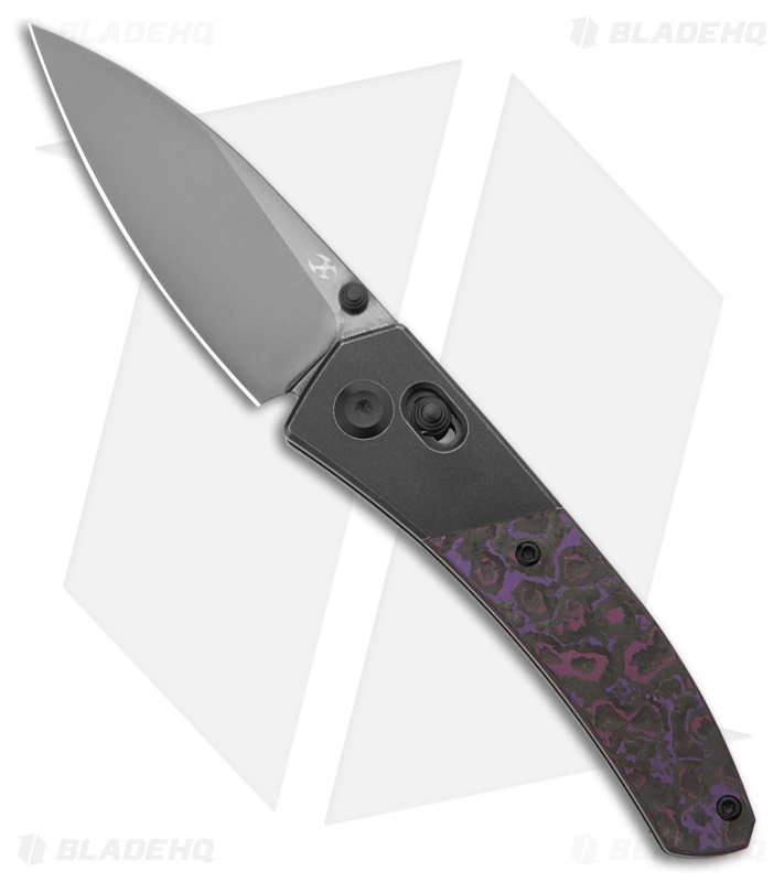 Kansept Knives Dako Knife Black Ti/Purple Haze Mirror DLC