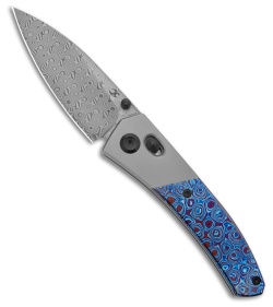 Kansept Knives Dako Crossbar Lock Knife Ti Bolsters + Timascus (3.2" Damascus)
